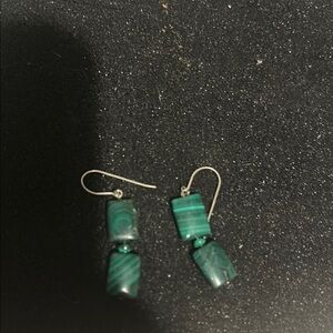 Elegant Green Stone Earrings